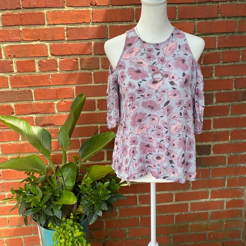 Off the shoulder floral blouse